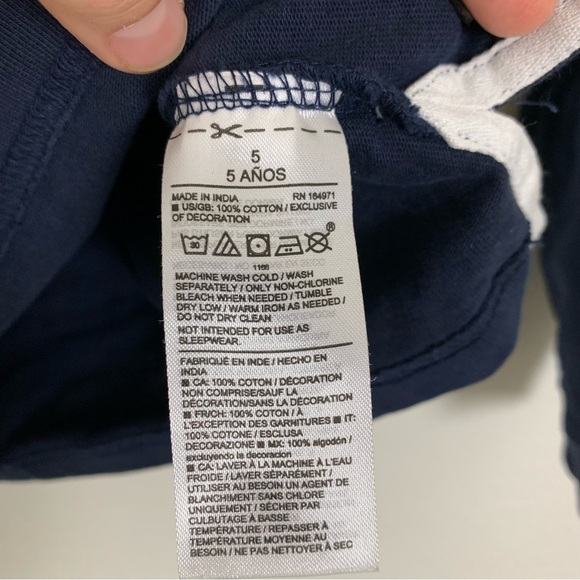 Janie And Jack Polo Rugby Stripe Long Sleeve Shirt Boys Size 5 Navy Blue - Picture 4 of 11